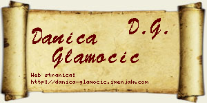 Danica Glamočić vizit kartica